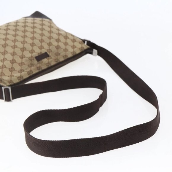 GUCCI GG Canvas Shoulder Bag Beige Silver 114273 Auth - Picture 5 of 16